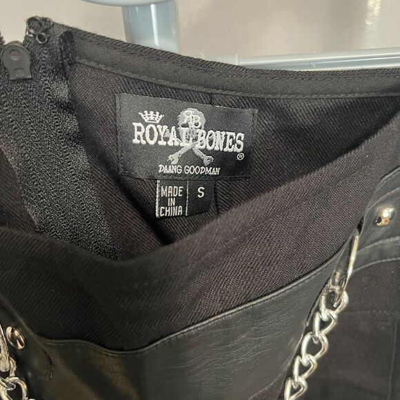 Royal Bones Tripp NYC Daang Goodman Women Small Cyber Punk Gothic Emo Mini Skirt - Picture 3 of 6